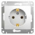 Розетка 1СП с/з "GLOSSA" белая (GSL143) Schneider Electric 