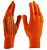 Перчатки синтетич. с ПВХ наладонником (точка, 13 класс) оранж.  (43)