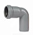 Отвод ПП 40х90 гр. раструб. серый. СТК