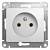 Розетка 1СП "GLOSSA" белая (GSL141) Schneider Electric