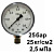 Манометр Д=100мм, МП-100/25G (кл.т. 1,5, G1/2", 0-25 бар) нижнее подкл. ЗТП Минск