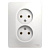 Розетка 2СП "GLOSSA" белая (GSL120) Schneider Electric