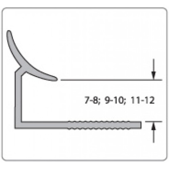 молдинг для кафеля 7-8мм внут. 2,5м, белый