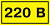 Знак (наклейка) "220 В" 40х90мм