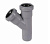Тройник ПП косой 40x40х67 гр, серый. Ostendorf
